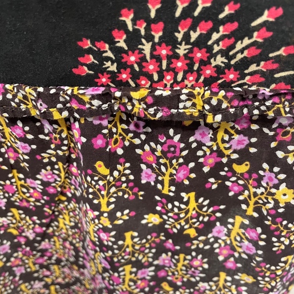 Anthropologie Lilka Floral Bird Print Cotton Dress - Picture 10 of 10